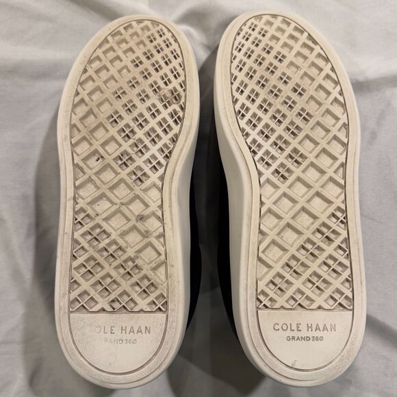 Cole Haan Black Leather Lace-Up Low Top Sneakers Women’s 9 Minimalist Classic - Picture 3 of 8